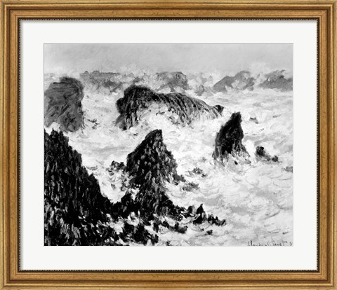 Framed Rocks of Belle-Ile, 1886 Print