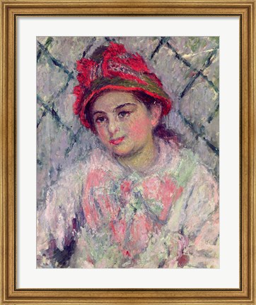 Framed Portrait of Blanche Hoschede (1864-1947) as a Young Girl, c.1880 Print