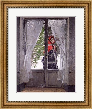 Framed Red Cape (Madame Monet) c.1870 Print