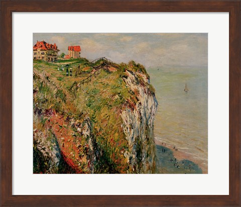Framed Cliff at Dieppe, 1882 Print