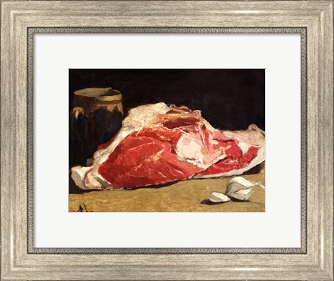 Framed Still Life, the Joint of Meat, 1864 Print
