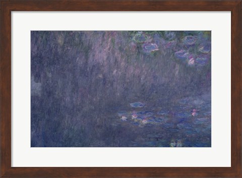 Framed Waterlilies: Reflections of Trees, detail from the left hand side, 1915-26 Print