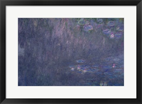 Framed Waterlilies: Reflections of Trees, detail from the left hand side, 1915-26 Print