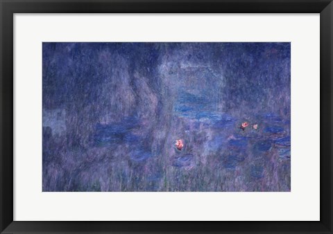 Framed Waterlilies: Reflections of Trees, detail from the central section, 1915-26 Print