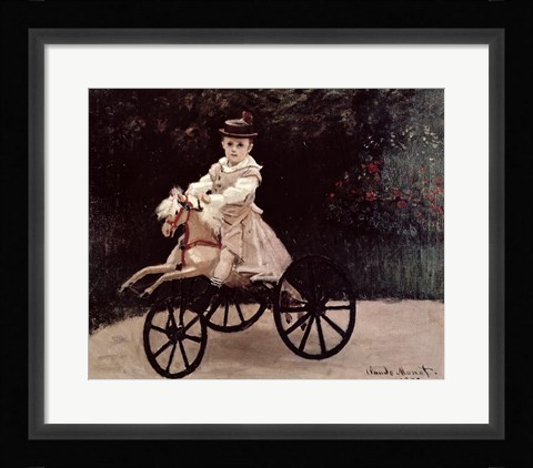 Framed Jean Monet on his Hobby Horse, 1872 Print