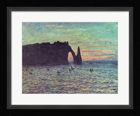 Framed Hollow Needle at Etretat, 1883 Print