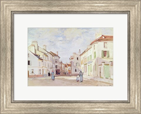Framed Rue de la Chaussee at Argenteuil Print