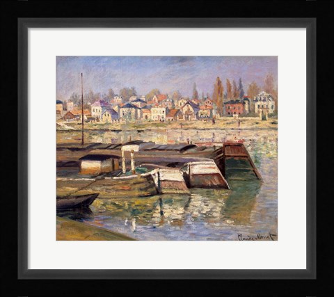 Framed Seine at Asnieres, 1873 Print