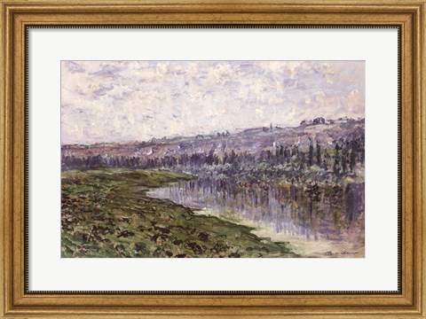Framed Seine and the Hills of Chantemsle, 1880 Print