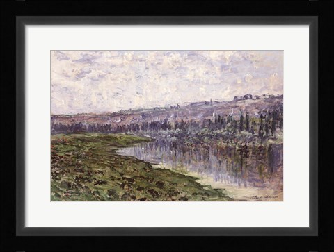 Framed Seine and the Hills of Chantemsle, 1880 Print
