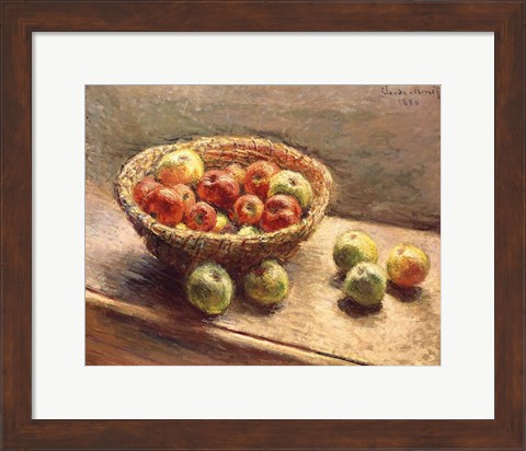 Framed Bowl of Apples, 1880 Print