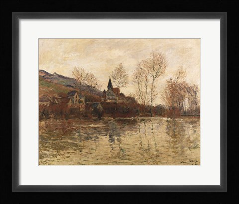 Framed Flood at Giverny, c.1886 Print