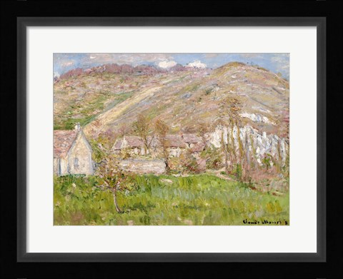 Framed Hamlet on the Cliffs near Giverny, 1883 Print