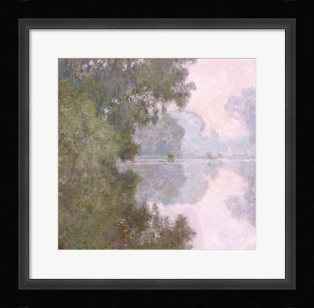 Framed Morning on the Seine, near Giverny, 1896 Print