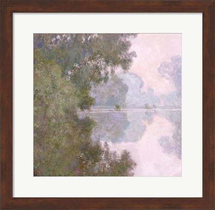 Framed Morning on the Seine, near Giverny, 1896 Print