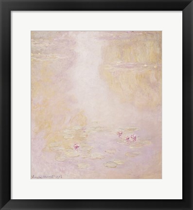 Framed Water Lilies, Giverny, 1908 Print