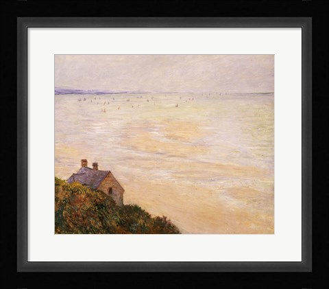 Framed Hut at Trouville, Low Tide, 1881 Print