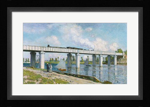 Framed Railway Bridge at Argenteuil, 1873 Print