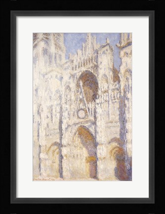 Framed Rouen Cathedral, Afternoon Print