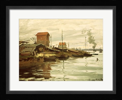 Framed Seine at Petit-Gennevilliers, 1872 Print