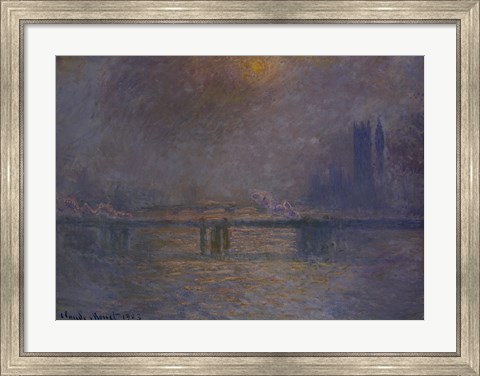 Framed Charing Cross Bridge, The Thames Print