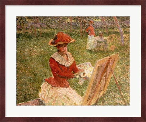 Framed Blanche Hoschede Painting, 1892 Print