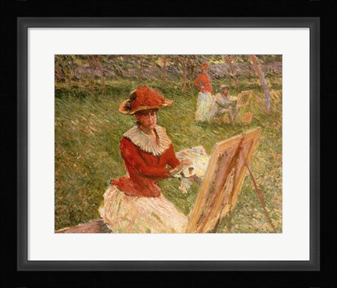 Framed Blanche Hoschede Painting, 1892 Print