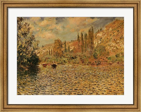 Framed Seine at Vetheuil Print