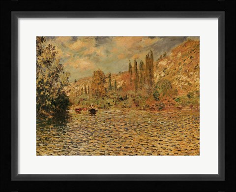 Framed Seine at Vetheuil Print