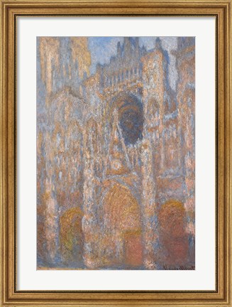 Framed Rouen Cathedral, Facade, 1894 Print