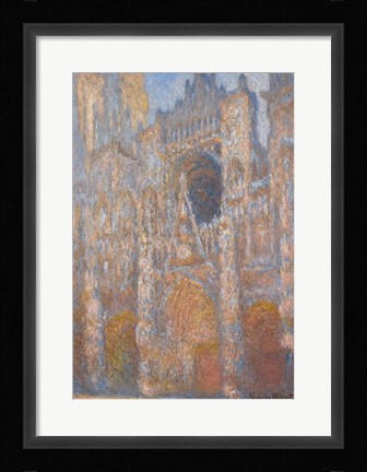 Framed Rouen Cathedral, Facade, 1894 Print