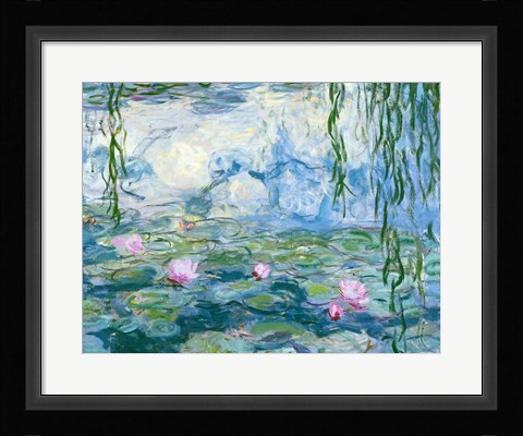 Framed Waterlilies, 1916-19 Print