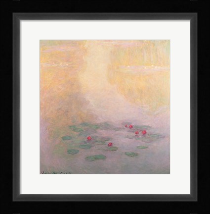 Framed Nympheas, 1908 Print