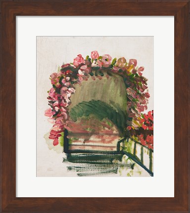 Framed Roses arches, Giverny, 1912-13 Print