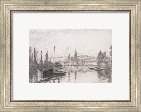 Framed View of Rouen, 1883 Print