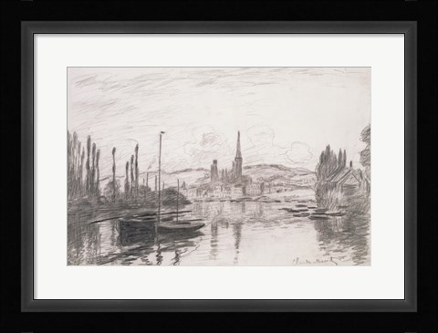 Framed View of Rouen, 1883 Print