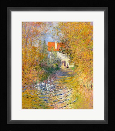 Framed Duck Pond, 1874 Print