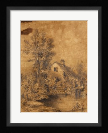 Framed La Lezarde shores, 1856 Print