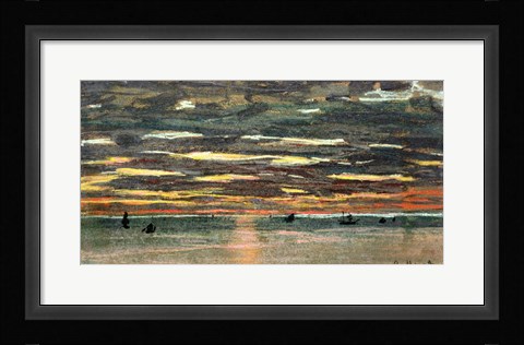 Framed Sunset Over the Sea Print