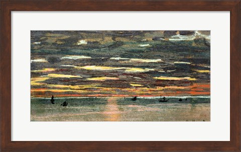 Framed Sunset Over the Sea Print