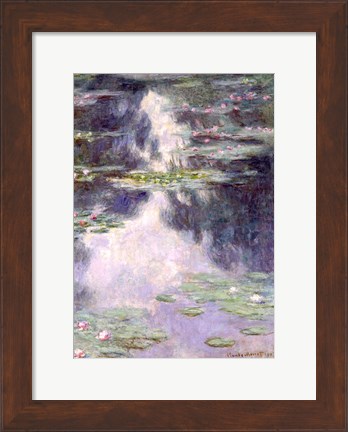 Framed Pond with Water Lilies, 1907 Print