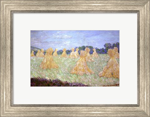 Framed Haystacks, The young Ladies of Giverny, Sun Effec Print
