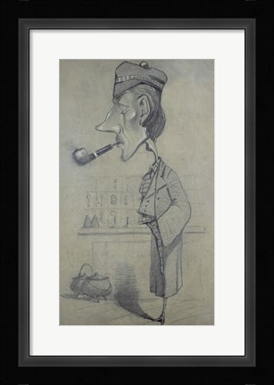 Framed Scotsman with a Pipe, 1857 Print