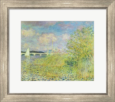 Framed Seine at Chatou near Argenteuil, 1878 Print