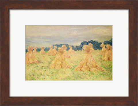 Framed Small Haystacks, 1887 Print