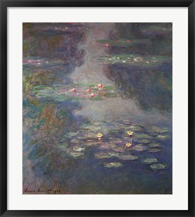 Framed Waterlilies, 1908 Print
