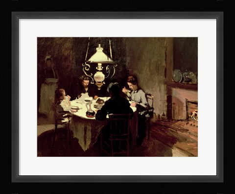 Framed Dinner, 1868-9 Print