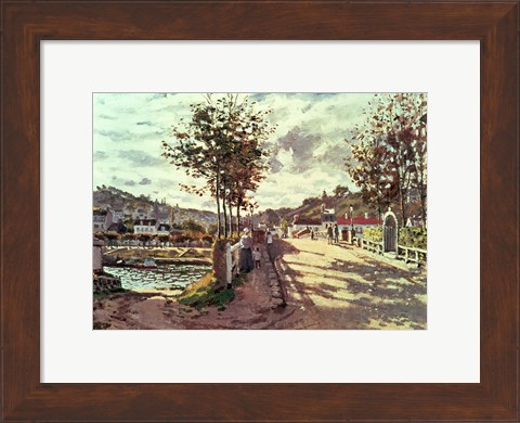 Framed Seine at Bougival, 1869 Print