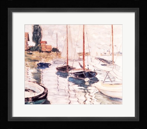 Framed Sailboats on the Seine Print