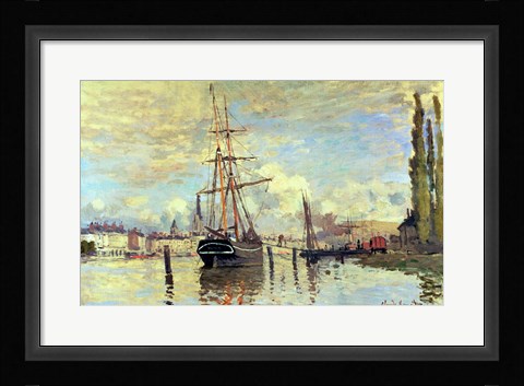 Framed Seine at Rouen, 1872 Print